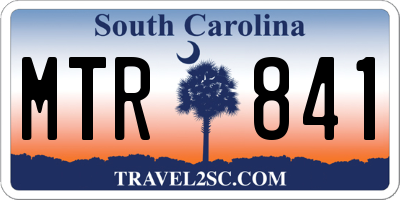 SC license plate MTR841