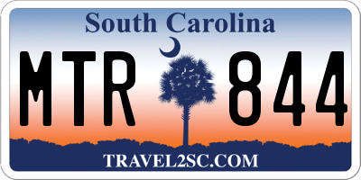 SC license plate MTR844