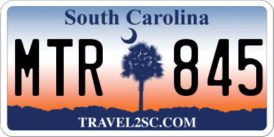 SC license plate MTR845