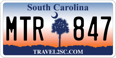SC license plate MTR847