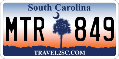 SC license plate MTR849