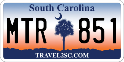 SC license plate MTR851