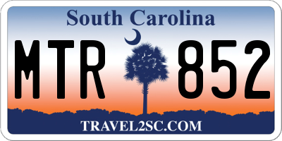SC license plate MTR852