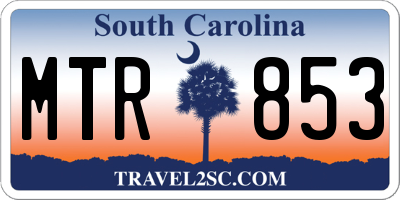 SC license plate MTR853