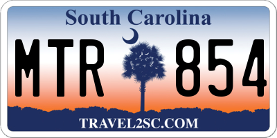 SC license plate MTR854