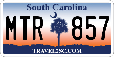 SC license plate MTR857