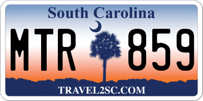 SC license plate MTR859
