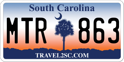 SC license plate MTR863