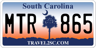 SC license plate MTR865