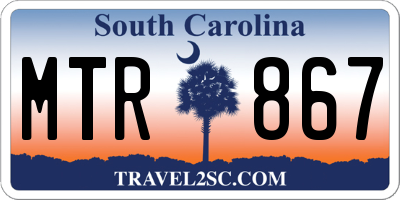 SC license plate MTR867