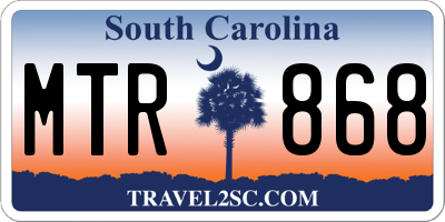 SC license plate MTR868