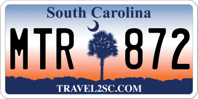SC license plate MTR872