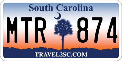 SC license plate MTR874
