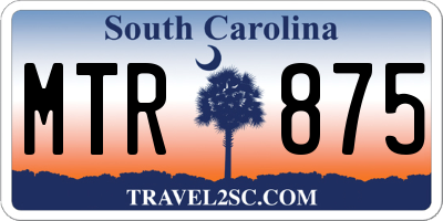 SC license plate MTR875