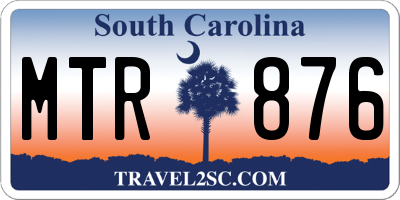 SC license plate MTR876