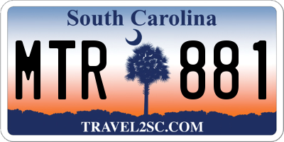 SC license plate MTR881