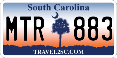 SC license plate MTR883