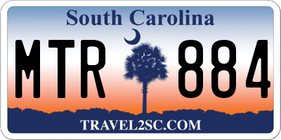 SC license plate MTR884