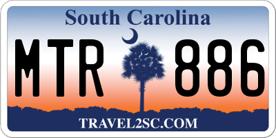SC license plate MTR886