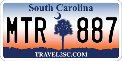 SC license plate MTR887