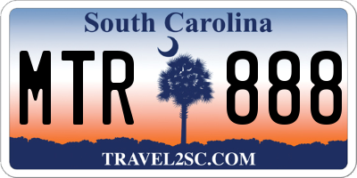 SC license plate MTR888