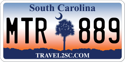 SC license plate MTR889