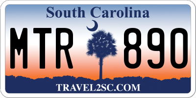 SC license plate MTR890