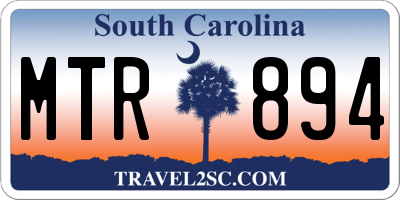 SC license plate MTR894