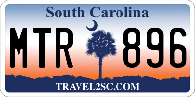 SC license plate MTR896