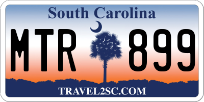 SC license plate MTR899