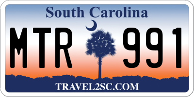 SC license plate MTR991