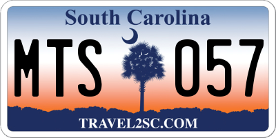 SC license plate MTS057
