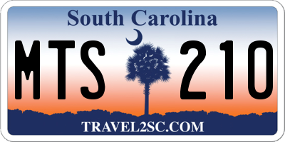 SC license plate MTS210