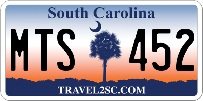 SC license plate MTS452