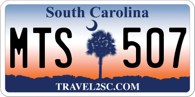 SC license plate MTS507