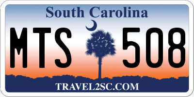 SC license plate MTS508