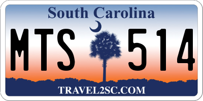 SC license plate MTS514