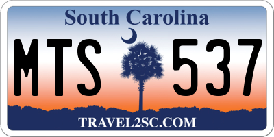 SC license plate MTS537