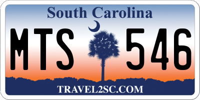 SC license plate MTS546