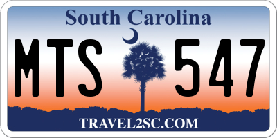 SC license plate MTS547