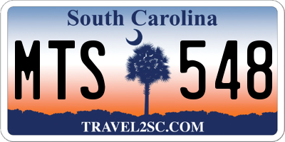 SC license plate MTS548