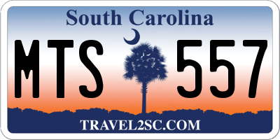 SC license plate MTS557