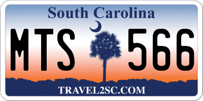 SC license plate MTS566
