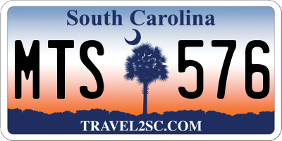 SC license plate MTS576