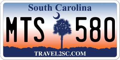 SC license plate MTS580