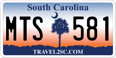 SC license plate MTS581