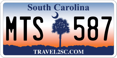 SC license plate MTS587