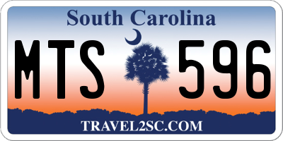 SC license plate MTS596