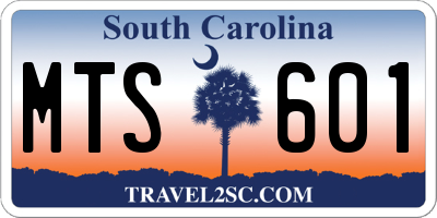 SC license plate MTS601