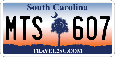 SC license plate MTS607
